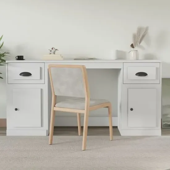 Oliver Computer Desk with Storage - White image