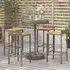 Olivia 5 Piece Garden Bar Set - Grey, Poly Rattan