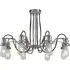 Olivia 8 Light Braided Cable Pendant Light - Chrome, Black