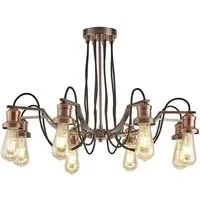 Olivia 8 Light Ceiling Light - Antique Copper