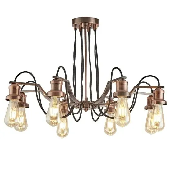 Olivia 8 Light Ceiling Light - Antique Copper image