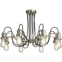 Olivia 8 Lights Pendant Light - Satin Silver