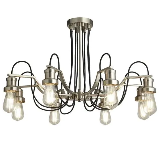Olivia 8 Lights Pendant Light - Satin Silver image