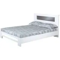 Olivia Diamond Queen Size Bed - White