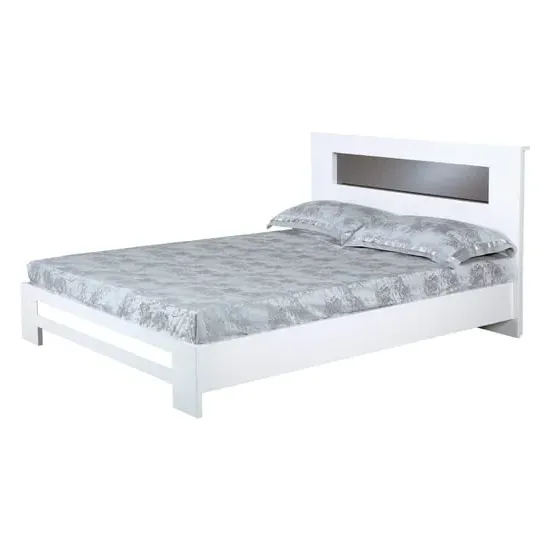 Olivia Diamond Queen Size Bed - White image