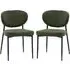 Olney Dining Chairs with Metal Frame - Green, Fabric