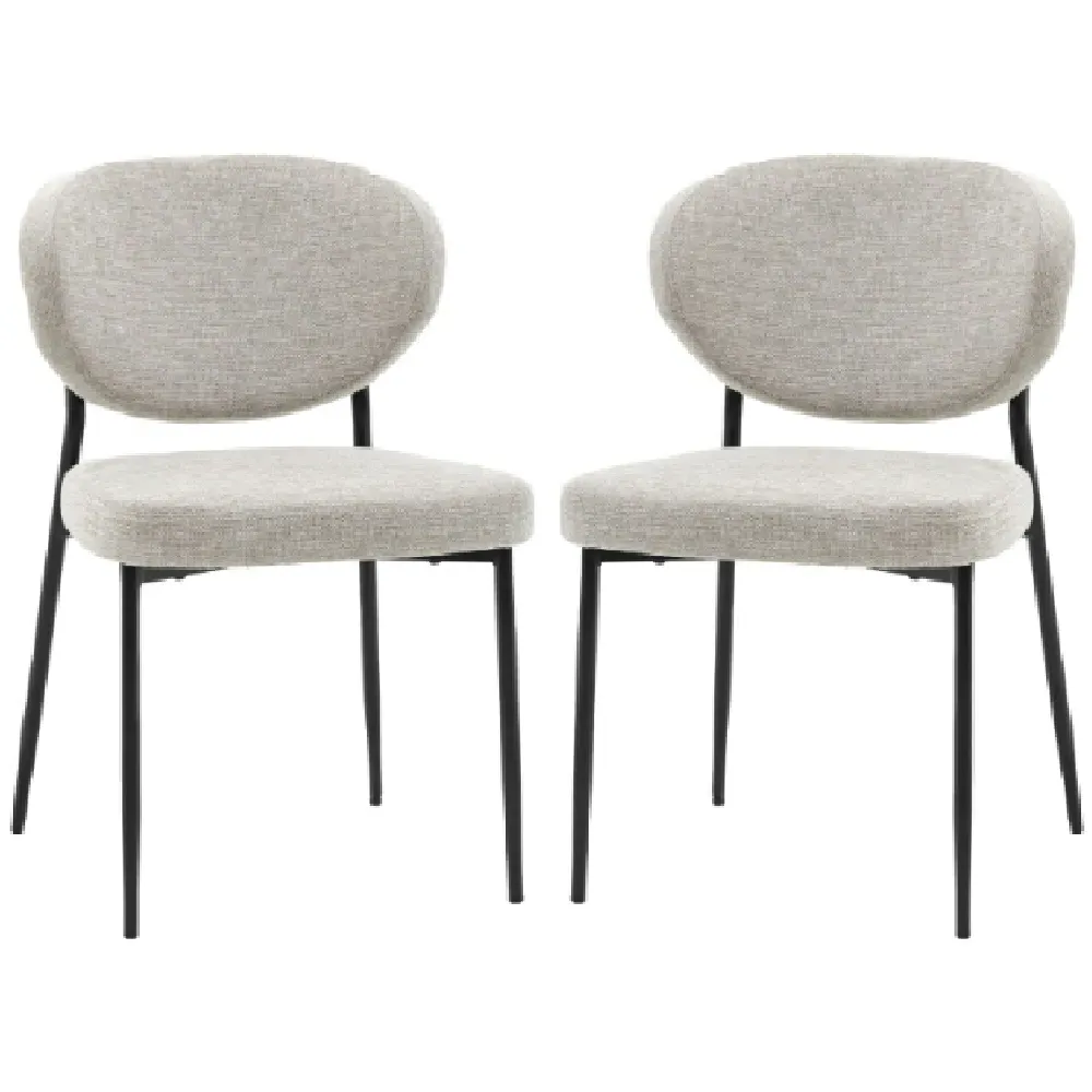 Olney Dining Chairs with Metal Frame, Set of 2 - Natural product