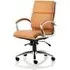 Olney Medium Back Office Chair with Arms - Tan, Bonded Leather