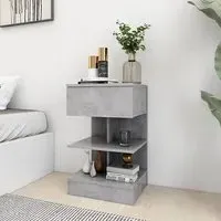 Oluina Bedside Cabinet with 1 Drawer - Concrete Effect