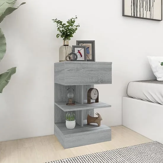 Oluina Bedside Cabinet with 1 Drawer - Grey