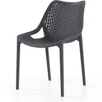 Olympia Stackable Side Chair - Anthracite, Polypropylene