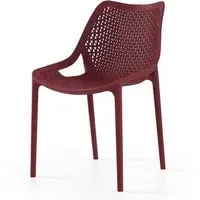 Olympia Stackable Side Chair - Bordeaux, Polypropylene