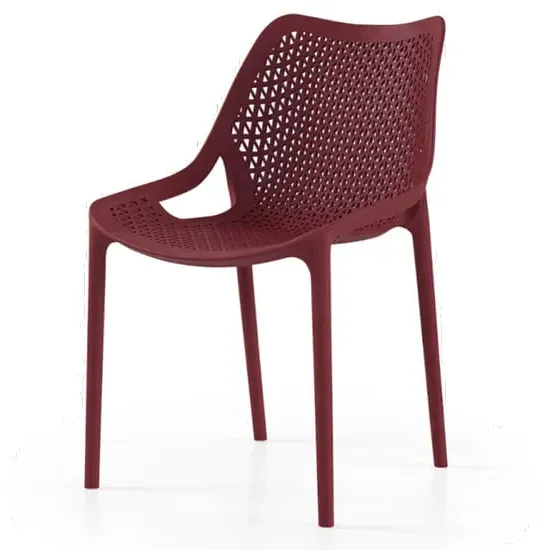 Olympia Stackable Side Chair - Bordeaux, Polypropylene