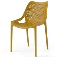 Olympia Stackable Side Chair - Mustard, Polypropylene