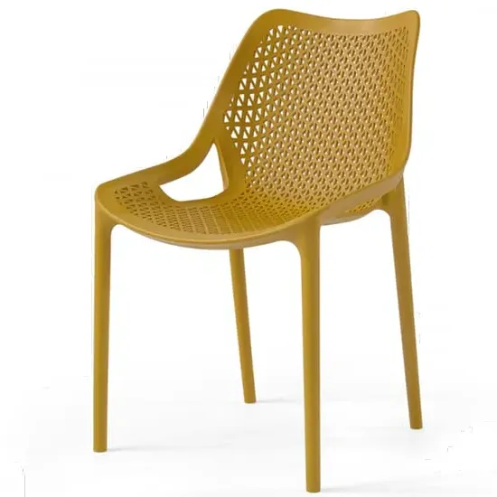 Olympia Stackable Side Chair - Mustard, Polypropylene