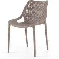 Olympia Stackable Side Chair - Taupe, Polypropylene