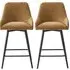 Omaha Bar Chairs In Pair - Mustard, Fabric