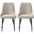 Omaha Dining Chairs In Pair - Biscuit, Fabric