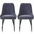 Omaha Dining Chairs In Pair - Graphite Grey, Fabric