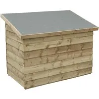 Omaha Wooden Garden Patio Chest - Natural alternate view