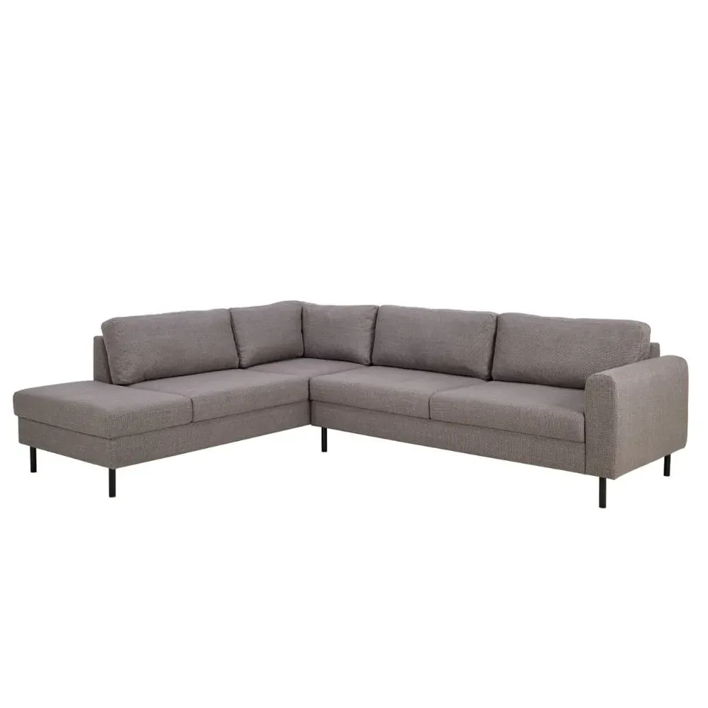 Onalaska L-Shaped Corner Sofa - Light Grey Brown, Fabric image