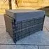 Onamia Rattan Garden Ottoman with Cushion - Grey