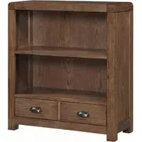 Ontario 2-Shelf Bookcase - Dark Oak