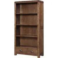 Ontario 4-Shelf Bookcase - Dark Oak