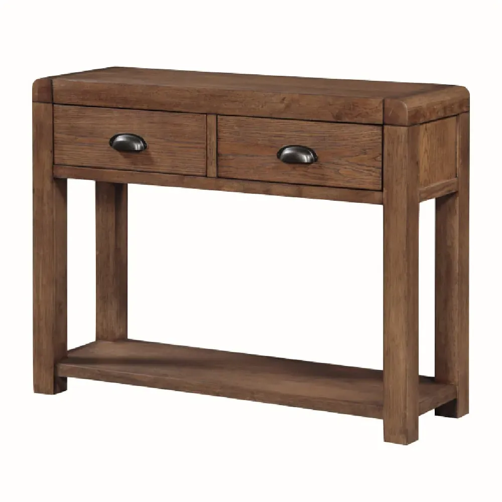 Ontario Console Table with 2 Drawers - Dark Oak image