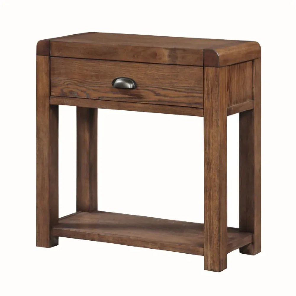 Ontario Console Table with Drawer - Dark Oak image
