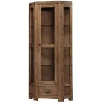 Ontario Corner Storage Cabinet with 1 Door - Dark Oak