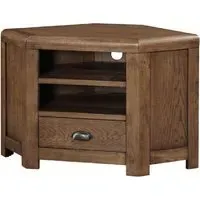 Ontario Corner TV Stand with Drawer - Dark Oak