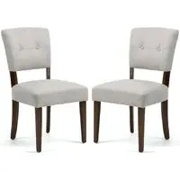 Ontario Dining Chairs Set of 2 - Beige, Fabric