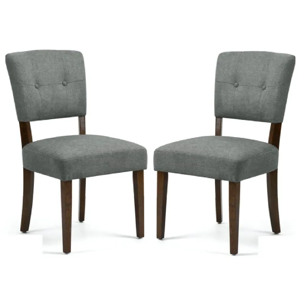 Ontario Dining Chairs Set of 2 - Grey, Fabric