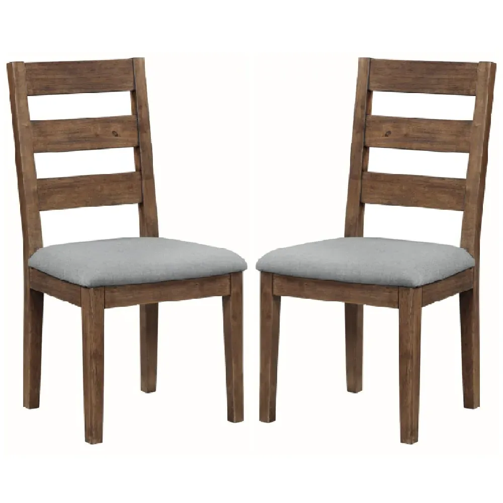 Ontario Dining Chairs with Fabric Seat - Dark Oak image