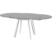 Ontario Extendable Dining Table - Grey, Glass