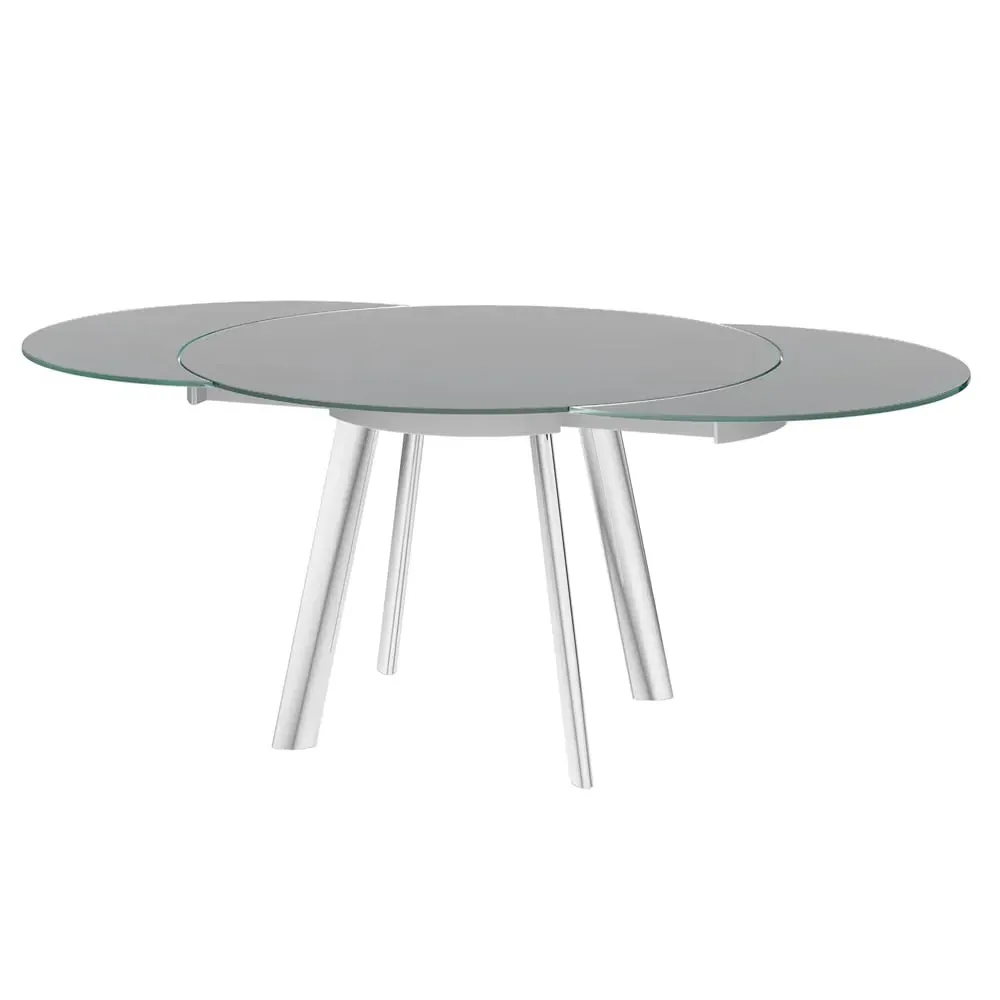Ontario Extendable Dining Table - Grey, Glass image