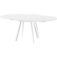 Ontario Extendable Dining Table - White, Glass