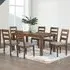 Ontario Large Dining Table with 6 Chairs - Dark Oak, Wood