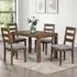 Ontario Small Dining Table with 4 Chairs - Dark Oak, Grey