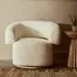Ontario Swivel Accent Chair - Ivory, Boucle