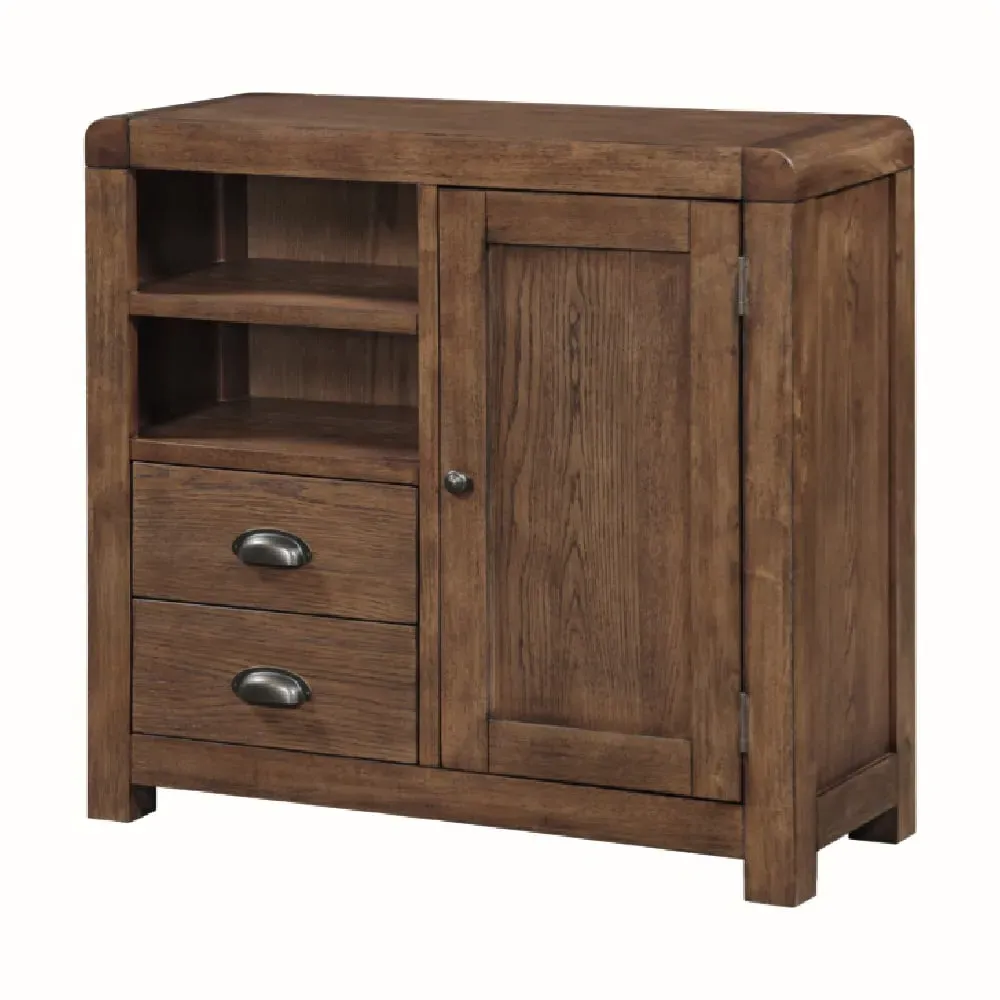 Ontario TV Sideboard with 2 Drawers - Dark Oak image