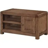 Ontario TV Stand with 1 Door - Dark Oak