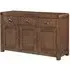 Ontario Wooden Sideboard with 3 Doors 3 Drawers - Dark Oak