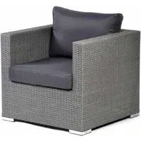 Onyx 1-Seater Outdoor Sofa - Grey, Rattan