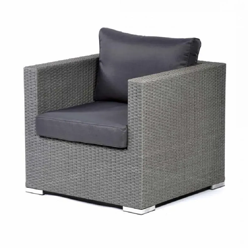 Onyx 1-Seater Outdoor Sofa - Grey, Rattan image