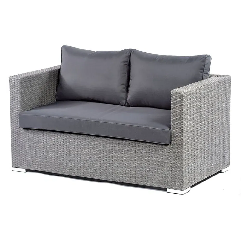 Onyx 2-Seater Outdoor Sofa - Grey, Rattan