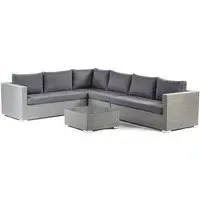 Onyx Corner Sofa with Coffee Table - Grey, Rattan
