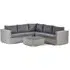 Onyx Corner Sofa with Glass Top Coffee Table - Grey, Rattan