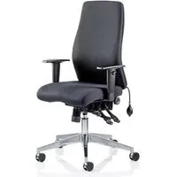 Onyx Ergo Office Chair with Arms - Black, Fabric